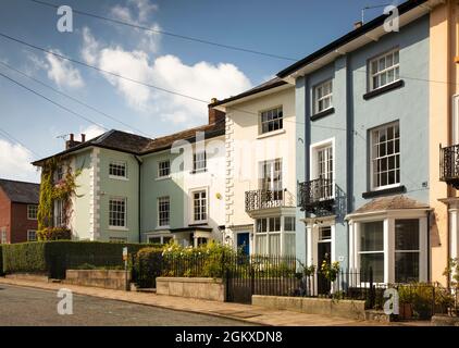 Reino Unido, Inglaterra, Cheshire, Congleton, Moody Street, Casas georgianas Foto de stock