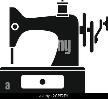 Icono de máquina de coser manual ilustración vectorial simple del