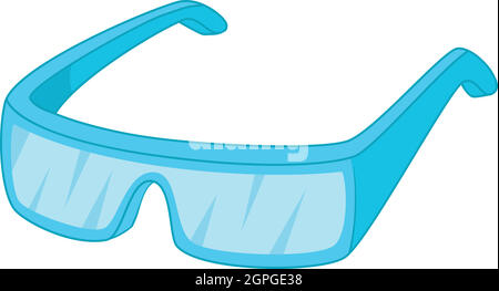 ilustración de vector de dibujos animados de gafas de seguridad de