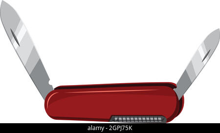 Icono de cuchilla de plegado, estilo de dibujos animados