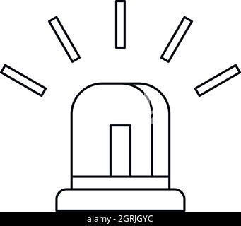 alarma, luz, sirena línea continua icono vector ilustración logotipo  plantilla. adecuado para muchos propósitos. 7503960 Vector en Vecteezy