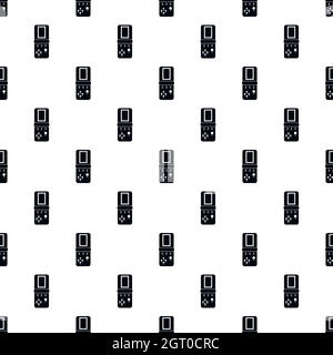 Tetris juego portátil, patrón de estilo sencillo Ilustración del Vector