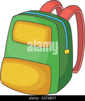 Icono de mochila. Dibujo animado de icono de vector mochila para diseño web  aislado sobre fondo blanco Imagen Vector de stock - Alamy