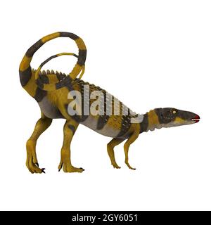 Scutellosaurus fue un dinosaurio herbívoro blindado que vivió en Arizona, EE.UU. Durante el período Jurásico. Foto de stock