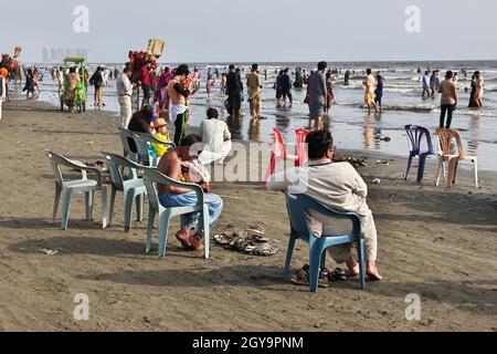 Estilo de vida en Clifton Beach en Karachi, Pakistán Foto de stock