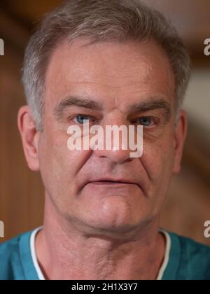 Heinrich Schafmeister en la conferencia de prensa anual en el Teatro Schlosspark de Berlín. Foto de stock