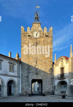 Torre del Reloj, Caminha, Norte, Portugal Foto de stock