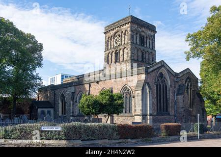 Iglesia de San Nicolás, Vaughan Way, Ciudad de Leicester, Leicestershire, Inglaterra, Reino Unido