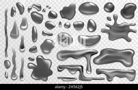 Mercurio líquido, gota de metal en blanco Imagen Vector de stock - Alamy