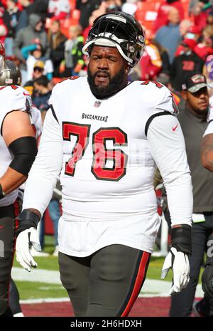 Tampa Bay Buccaneers offensive tackle Donald Penn #70 relaxes during a  break in play against the Carolina Panthers at Bank of America Stadium on  December 6, 2009 in Charlotte, North Carolina. (UPI