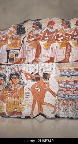 fragmento de una pintura mural de la tumba de nebamun