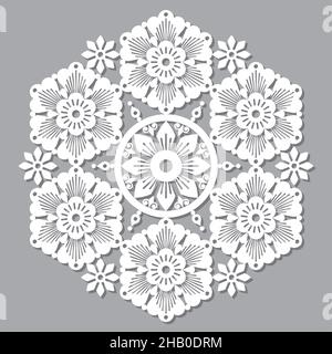 Diseño Mandala Vectorial Marroquí Inspirado Los Patrones Arte Pared Madera  Vector de stock por ©RedKoala 646330222