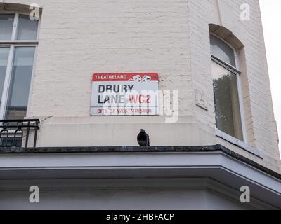 Londres, UK-09.10.21: Drury Lane Street, City of Westminster, Londres, Reino Unido Foto de stock