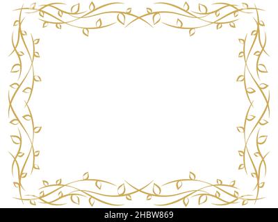 Marco art deco. Borde lineal vintage con curlicues. Art Nouveau diseña una  plantilla para invitaciones, folletos y tarjetas de felicitación. El estilo  del 192 Imagen Vector de stock - Alamy