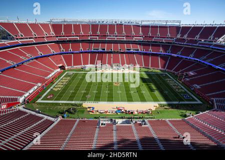 El estadio de Levi antes del inicio del partido entre San Francisco 49ers y  Houston Texans en Santa Clara, California, domingo 2 de enero de 2022.  (Imagen Fotografía de stock - Alamy