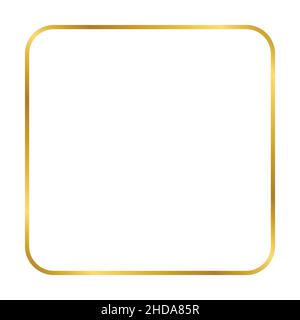 Marco rectangular vintage brillante dorado con sombras aisladas sobre fondo  blanco. Borde cuadrado realista en oro. Ilustración vectorial Imagen Vector  de stock - Alamy