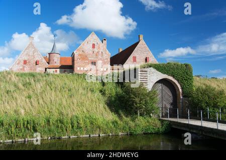 castillo de agua, castillo de spøttrup, castillos de agua Foto de stock
