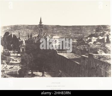 Jérusalem, Mosquée d'Omar, côté Ouest, Intérieur de l'enceinte 1854 Auguste Salzmann Francés. Jérusalem, Mosquée d'Omar, côté Ouest, Intérieur de l'enceinte 287023 Foto de stock