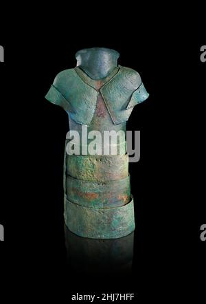 Traje micénico de amour de bronce, la Armadura de Dendra, de la 'Tumba de Armadura' cementerio micénico de Dendra, 1500 a 1180 aC . Nafplion Arqueológico Foto de stock