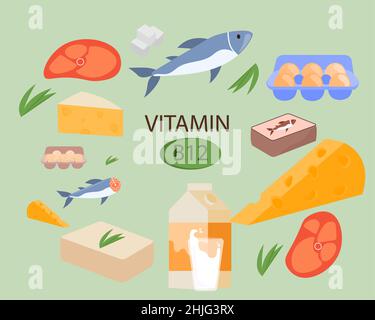 Conjunto de productos dietéticos Ilustración del Vector