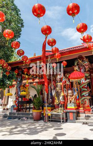 Kuta, Bali, Indonesia - 1 de febrero de 2022. Vihara Dharmayana, templo budista chino, comunidad chino-indonesia celebrando el Año Nuevo Lunar Chino Foto de stock