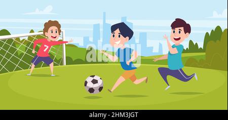 Niño jugando futbol vector Imágenes vectoriales de stock - Alamy