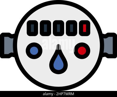 icono de consumo de agua con medidor 2119591 Vector en Vecteezy