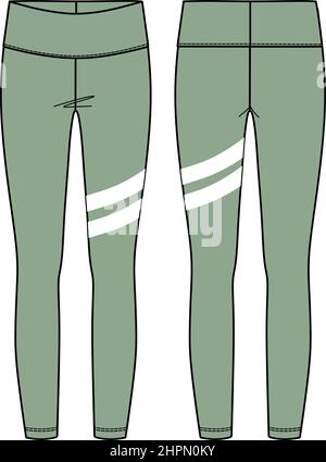 Premium Vector  Leggings calza larga de mujer vectores dibujo tecnico