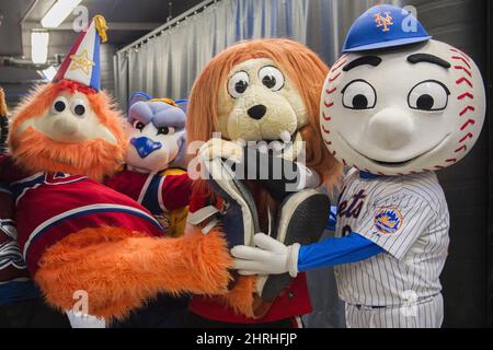 New York Mets Mascot Mr Met during game against the Philadelphia Phillies  at Citi Field in Queens, New York; April 27, 2013. Phillies defeated Mets  9-4. (AP Photo/Tomasso DeRosa Stock Photo - Alamy