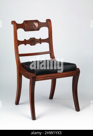 viudo azufre diccionario Silla lateral ca. 1815 Los fabricantes de sillas de American Boston  desarrollaron varias versiones de la antigua forma griega klismos, siendo  este modelo uno de los más populares. El fino y crujiente