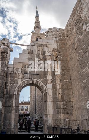 Escena de la calle, Casco antiguo, Souk, Damasco, Siria Foto de stock