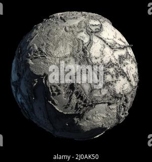 Planeta Tierra muerta Foto de stock