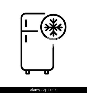 Icono de frigorífico, logotipo aislado sobre fondo blanco Ilustración del Vector