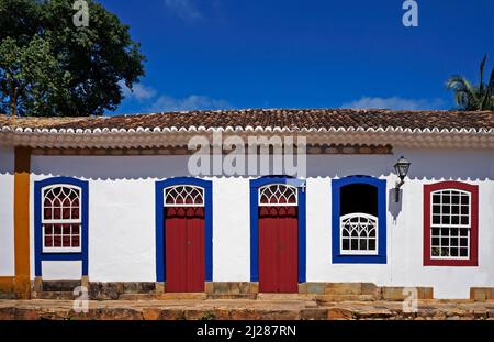 Casa colonial en Tiradentes, Minas Gerais, Brasil Foto de stock