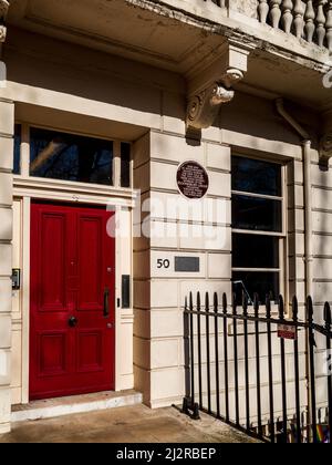 50 Gordon Square. Grupo Bloomsbury. Casas adyacentes en el centro del grupo 50-51 Gordon Sq Londres. Incluyendo Virginia Woolf, Clive Bell y los Stracheys.