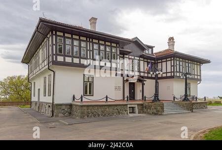 Belgrado, Serbia - 09 de abril de 2022: Edificio de oficinas del Instituto de Protección de Monumentos Culturales en Park Kalemegdan. Foto de stock