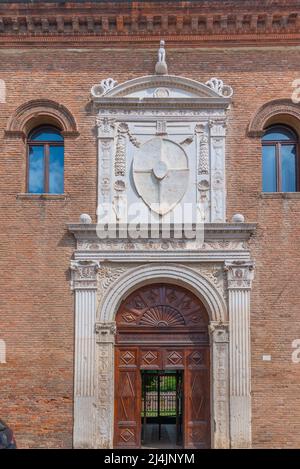 Palacio Schifanoia en la ciudad italiana de Ferrara. Foto de stock