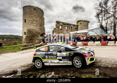 Durante el Rallye de Croacia 2022, 3rd ronda del Campeonato Mundial de Rallyes del WRC 2022, del 21 al 24 de abril de 2022 en Zagreb, Croacia - Foto Nikos Katikis / DPPI