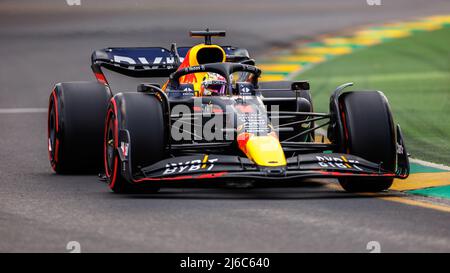 Circuito Albert Park Grand Prix, Melbourne, Australia. 09 de abril de 2022. Max Verstappen (NED) del equipo Red Bull durante la clasificación. Corleve/Alamy Stock Photo