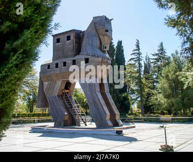 Canakkale Turquia 2019 Estátua Cavalo Tróia Canakkale Uma Manhã Verão —  Fotografia de Stock Editorial © Cavan #412911062