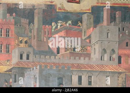 San Sebastián por Guercino (Giovanni Francesco Barbieri) (1591-1666); Palazzo Pitti, Florencia, Italia; italiano, fuera de copyright. Foto de stock