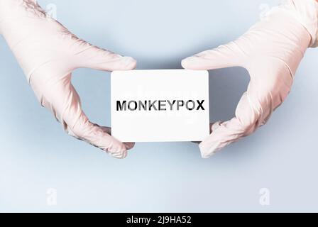 Concepto de virus de la viruela del simio. Tipo de viruela mono