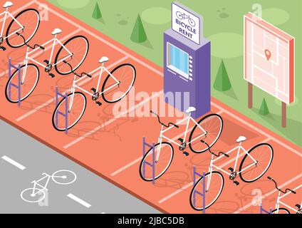 Isométrica Aparcamiento De Bicicletas. Estilo Plano, Vector, Señal De  Tráfico Ilustraciones svg, vectoriales, clip art vectorizado libre de  derechos. Image 58895903