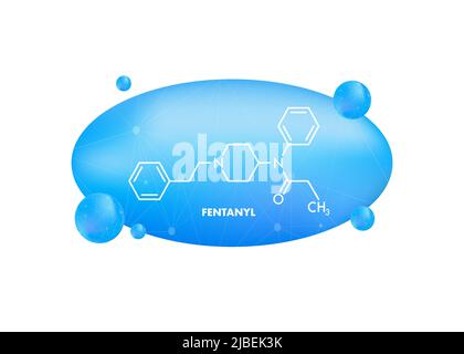 Fentanyl (fentanil) Opioid Analgesic Drug Molecule Stock Vector -  Illustration of transdermal, atomic: 191116999