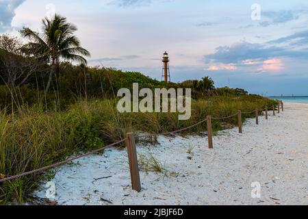 El faro de Sanibel Island, Lighthouse Beach Park, Sanibel Island, Florida, Estados Unidos Foto de stock