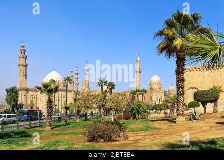 Egipto, El Cairo, ciudad vieja declarada Patrimonio de la Humanidad por la UNESCO, el Sultán Hassan, Al Rifai y las mezquitas Al Mahmoudeya Foto de stock