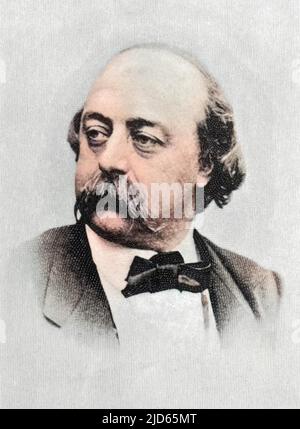 GUSTAVE FLAUBERT (1821-1880) Escritor francés Versión coloreada de : 10002920 Foto de stock