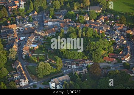 Francia, Eure, Lyon-la-Foret, clasificado pueblo 'los pueblos más bellos de Francia' (vista aérea), Foto de stock