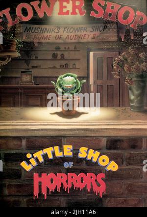 AUDREY II póster, la pequeña tienda de los horrores, 1986 Foto de stock