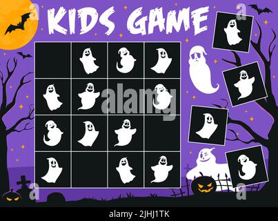 Jogo Sudoku Halloween Puzze Jogo De Lógica Infantil Ilustração do Vetor -  Ilustração de doce, poltergeist: 227561607